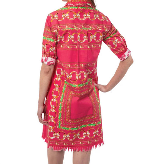 Dizzy-Lizzie - CHATHAM DRESS PINK GREEN LINKS