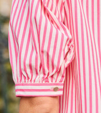 Mary Square Maggie Lined Up Blouse in pink - women's blouse - detail view
