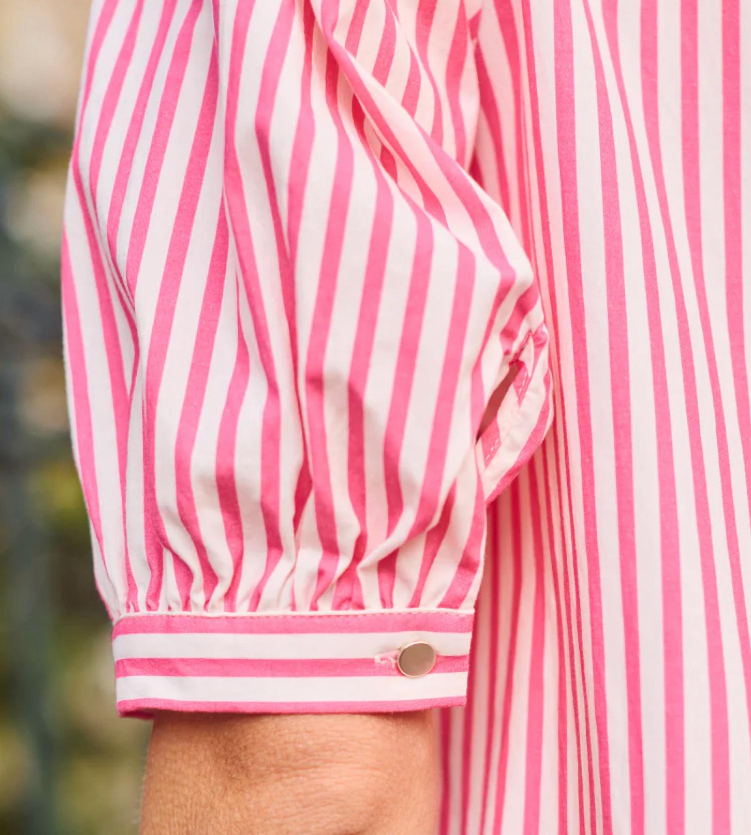 Mary Square Maggie Lined Up Blouse in pink - women's blouse - detail view
