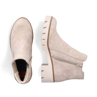 RIEKER Women's Tall Chelsea Booties in ginger - women's shoe - detail view