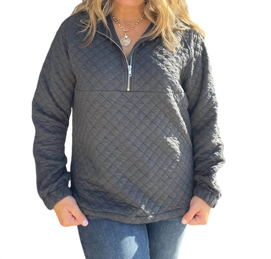 Staccato - Quilted Half Zip Sweater