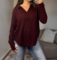Bluivy - Archer Brushed Waffle Henley Top