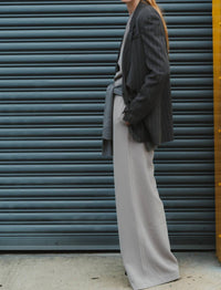 Saint Art Easy Fit Neve Trouser in powder grey crepe - women's pants - alternate view