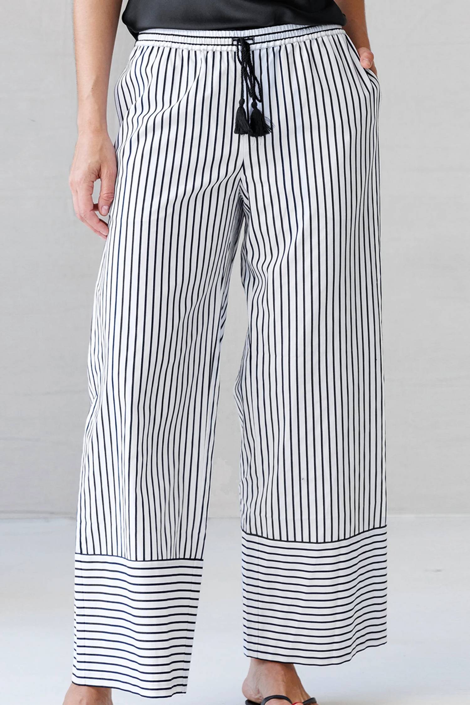 Go By Go Silk - Go It's Not PJ Cotton Stripe Pant