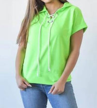 Sew In Love - Neon Short Sleeve Hoodie