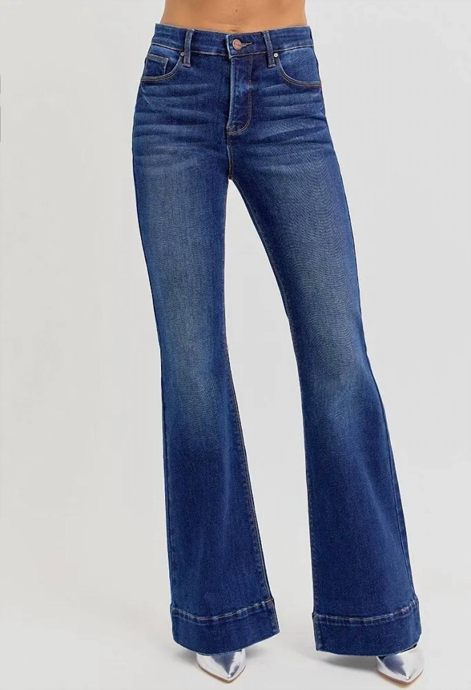 Risen - High Rise Flare Jean with Tummy Control