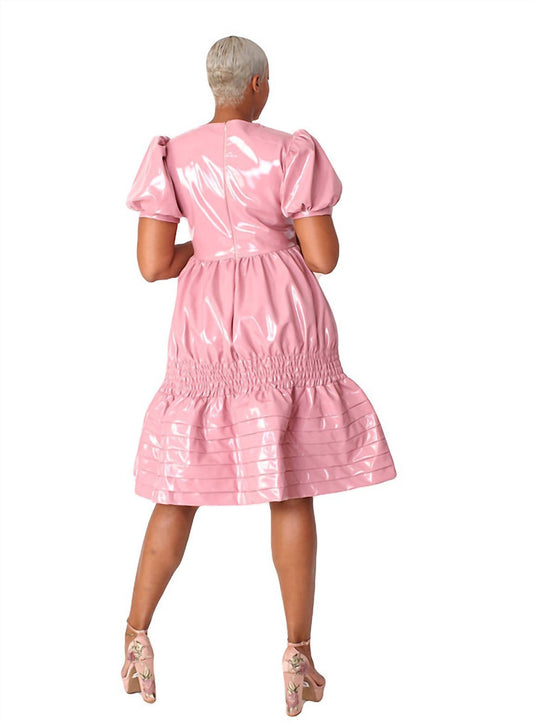 For Her Nyc - High Gloss Vegan Leather Mini Dress