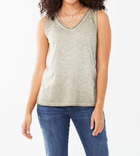 Fdj - Sleeveless V-neck Jersey Top