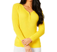 Zip V-Neck Top