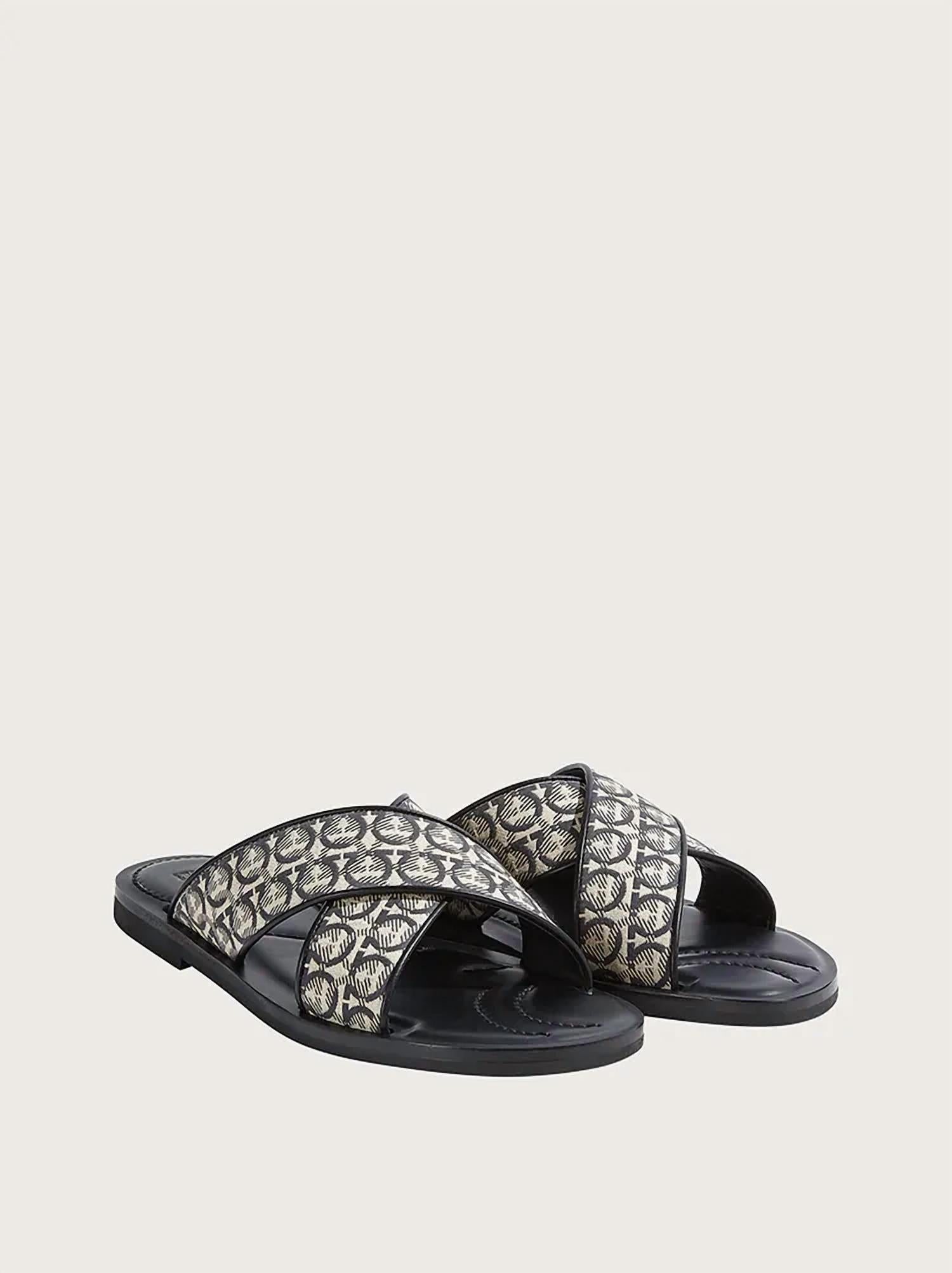 Salvatore Ferragamo - Men's Gancini Cross-over Strap Sandals