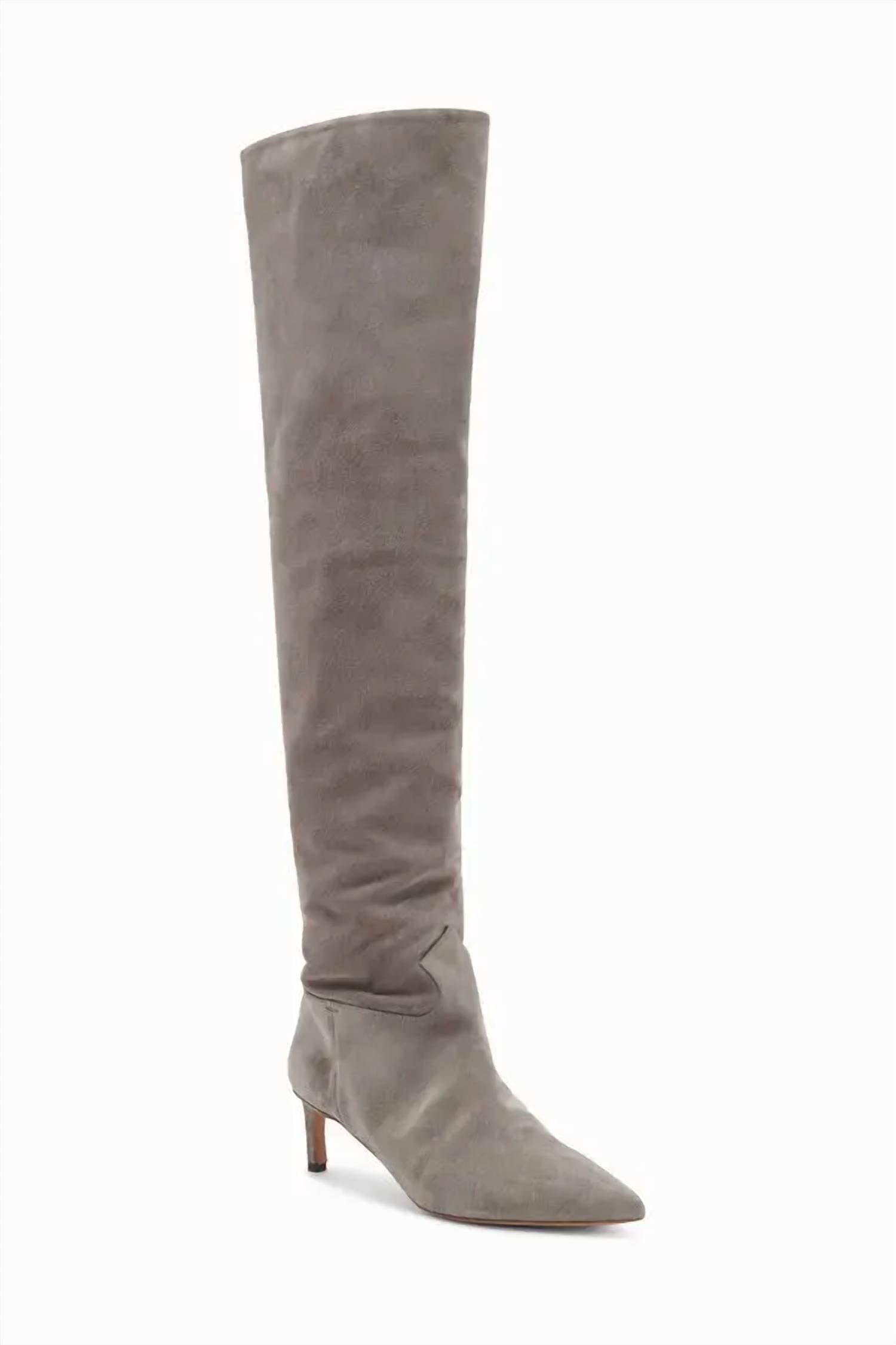 Ulla Johnson Women's Carolina Mid Heel Boots in grey - women's shoe