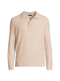 Atm - Men's Merino Wool Blend Long Sleeve Polo