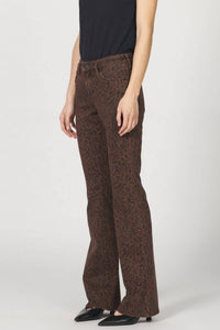 DEAR JOHN DENIM Jaxtyn Bootcut Jeans in brown leopard - women's jeans - alternate view