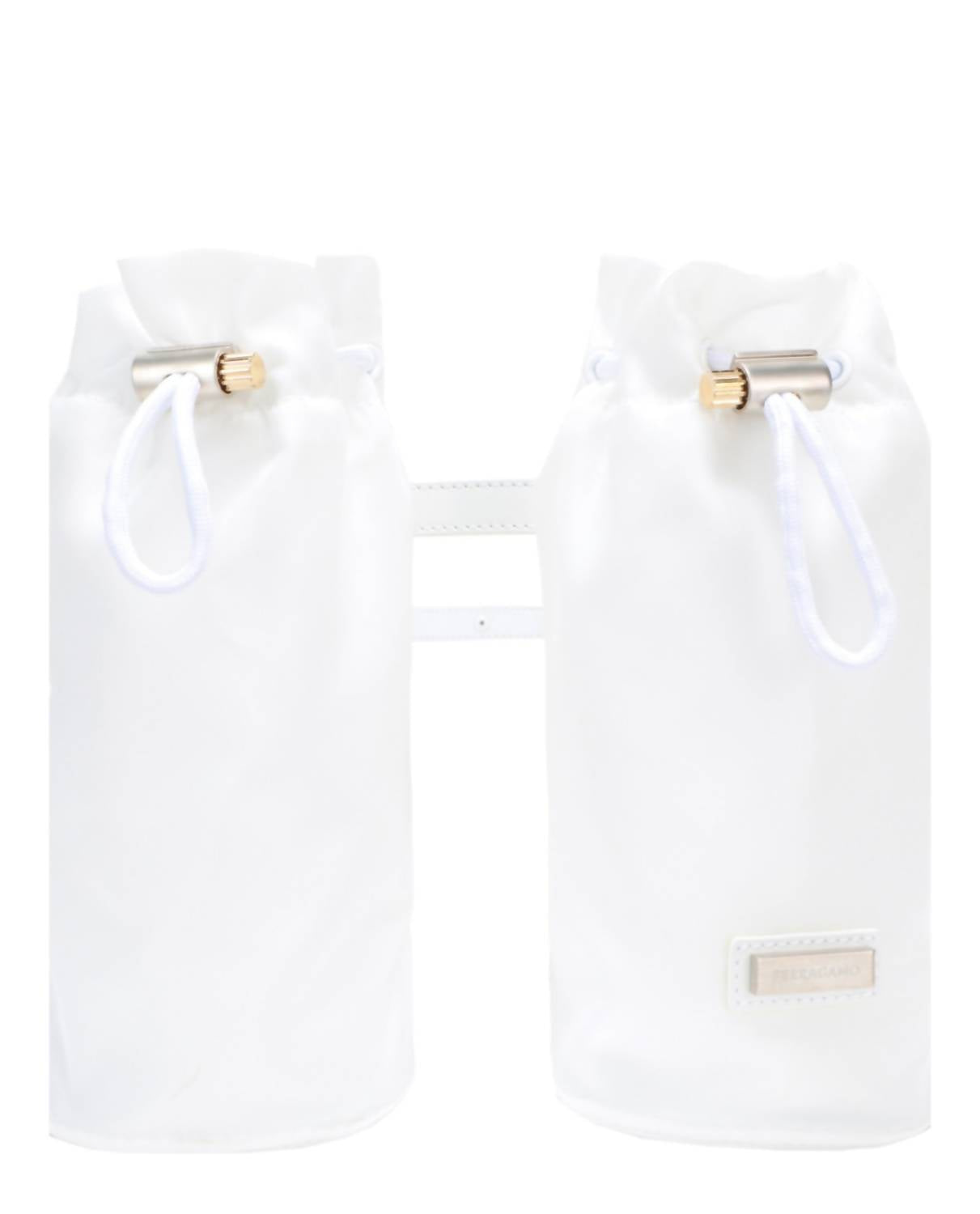 Salvatore Ferragamo Women's Double-bottle Belt Bag in white - women's bag - alternate view