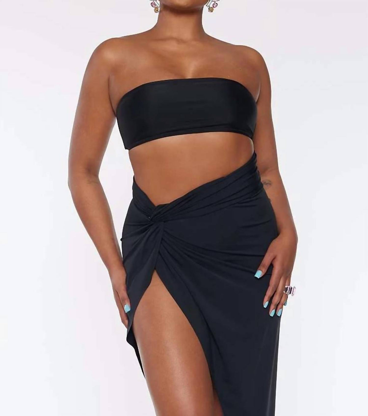Circular Path - Classic Strapless Bandeau Bikini Top