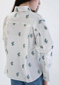 Never A Wallflower - Over Sized Floral Jacquard Shirt