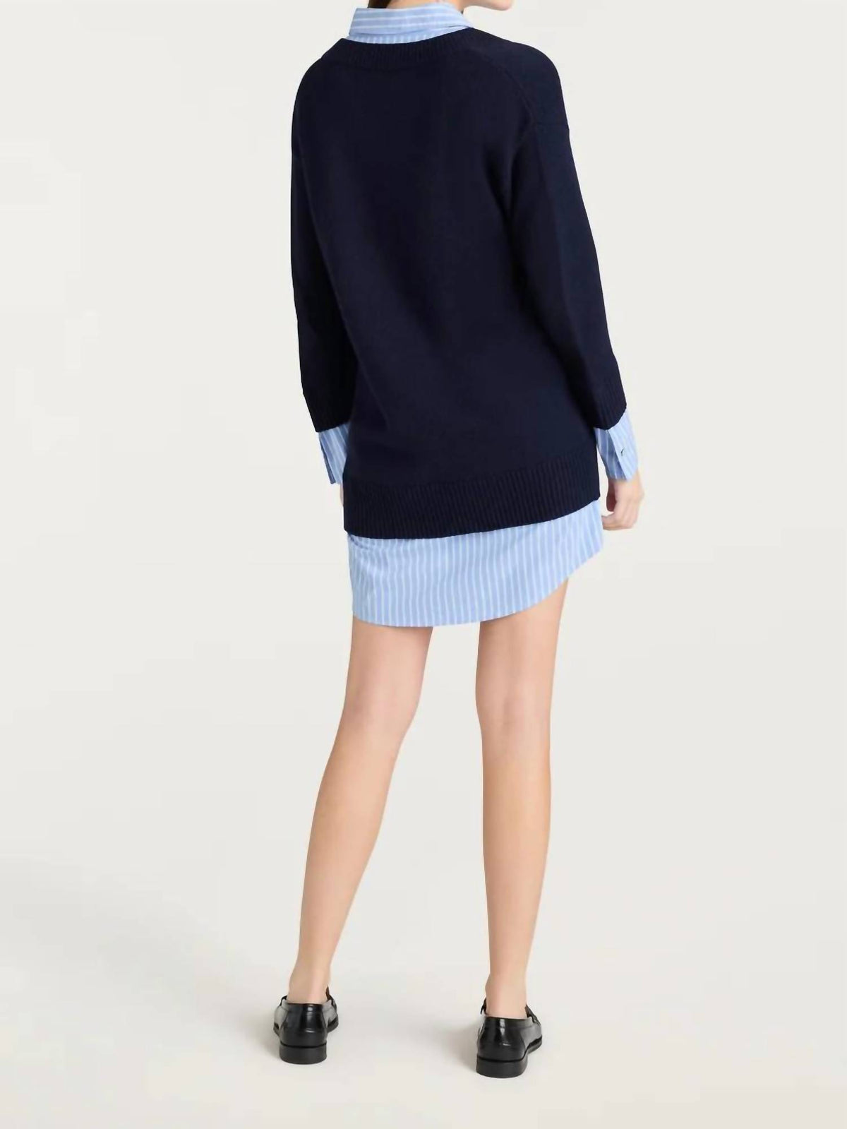 Cinq A Sept - Deep V Remie Stripe Santina Dress