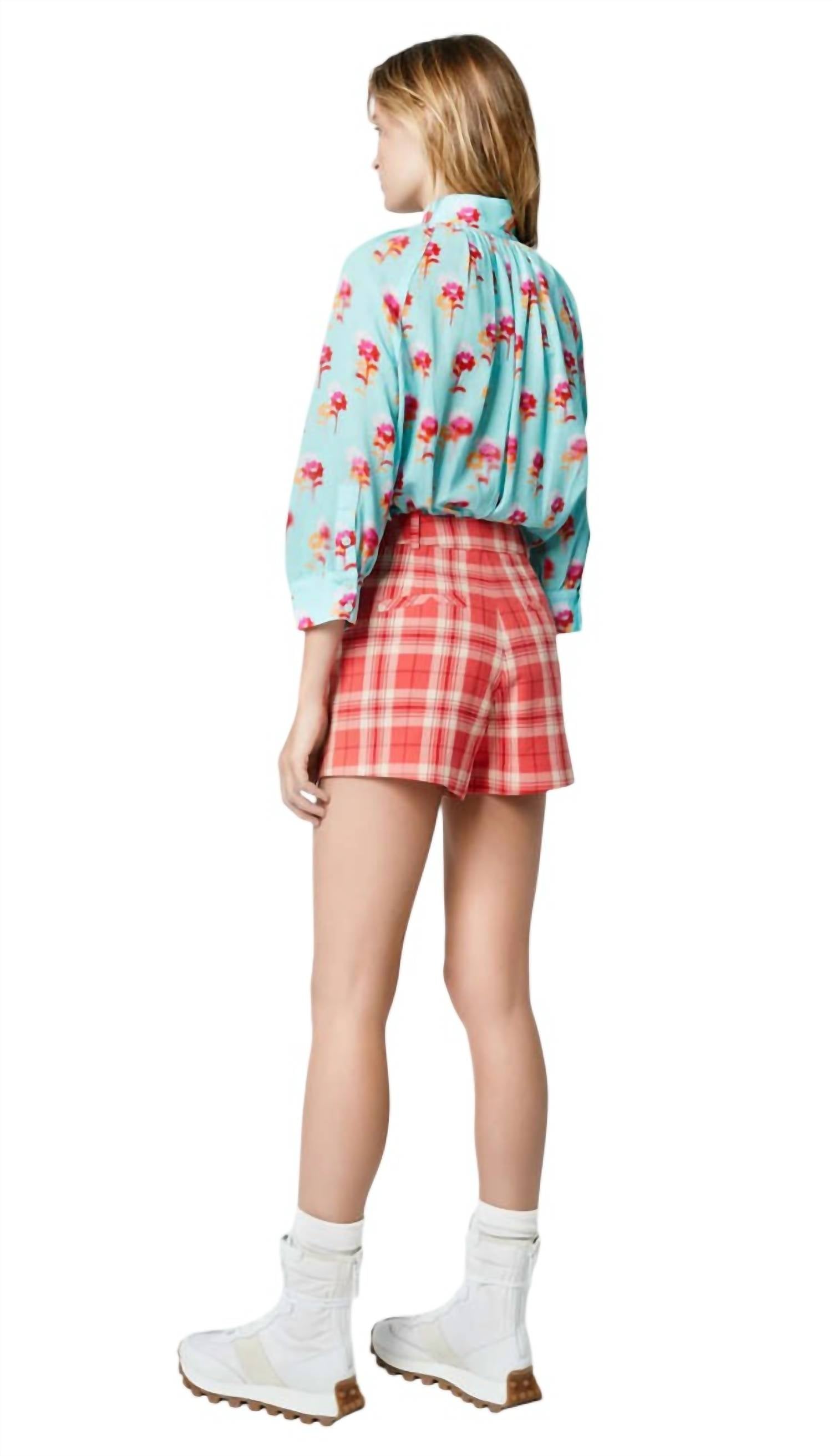Smythe - Pleated Plaid Walking Shorts