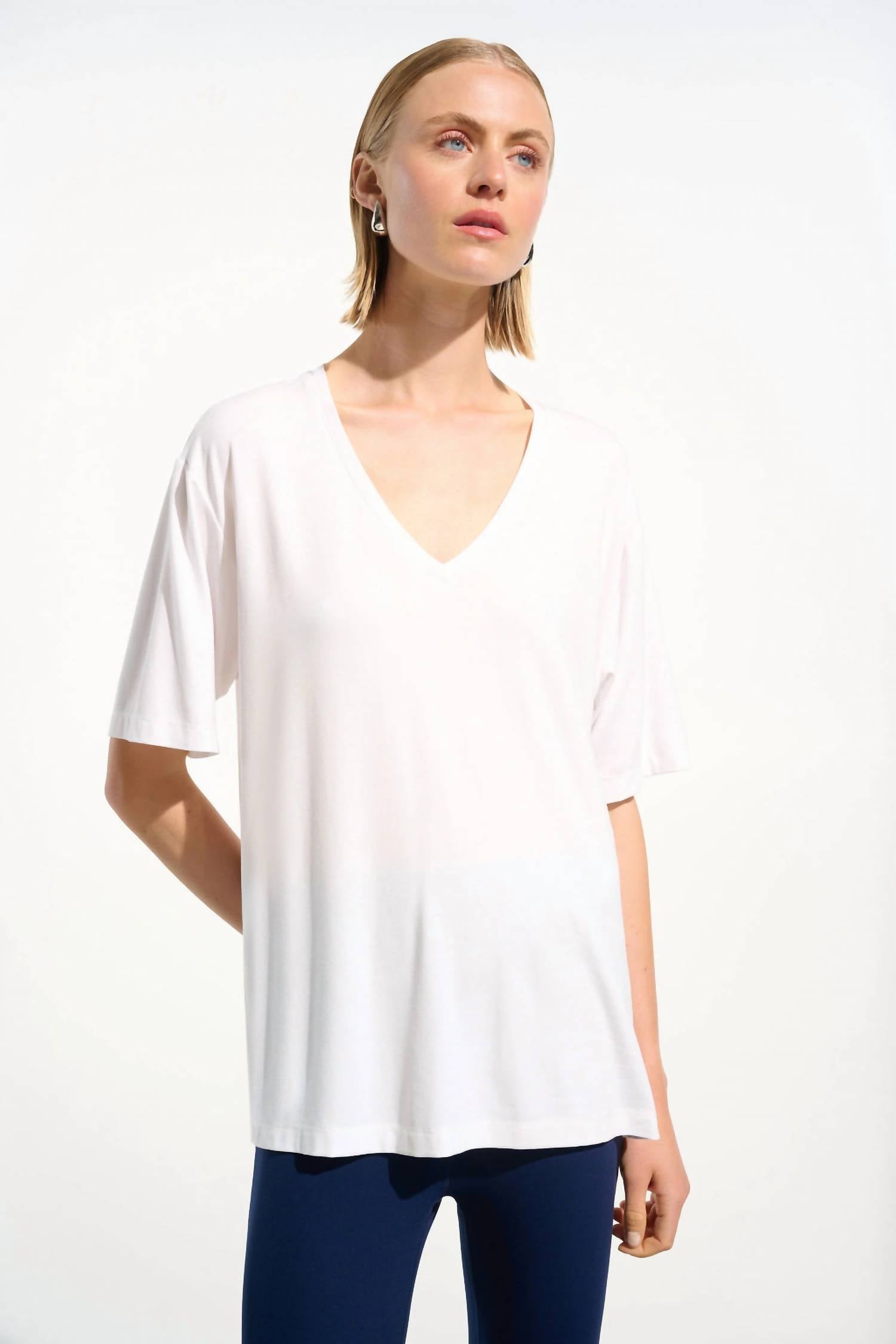 Joseph Ribkoff - V-neck Elbow Tunic Top