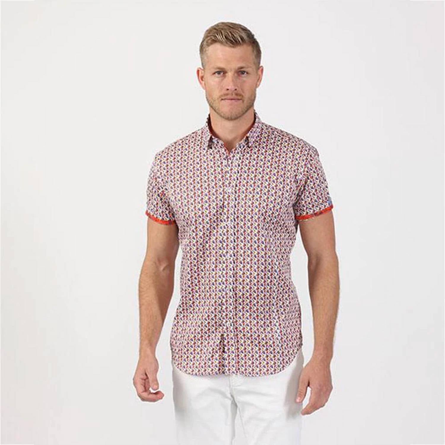 Eight X - Retro Print Short Sleeve Shirt