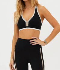 Beach Riot Ida Sports Bra Top in black - women's intimate