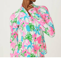 Lilly Pulitzer Luxletic Barbados Zip Up Jacket in resort white viney liney - women's jacket - view 4