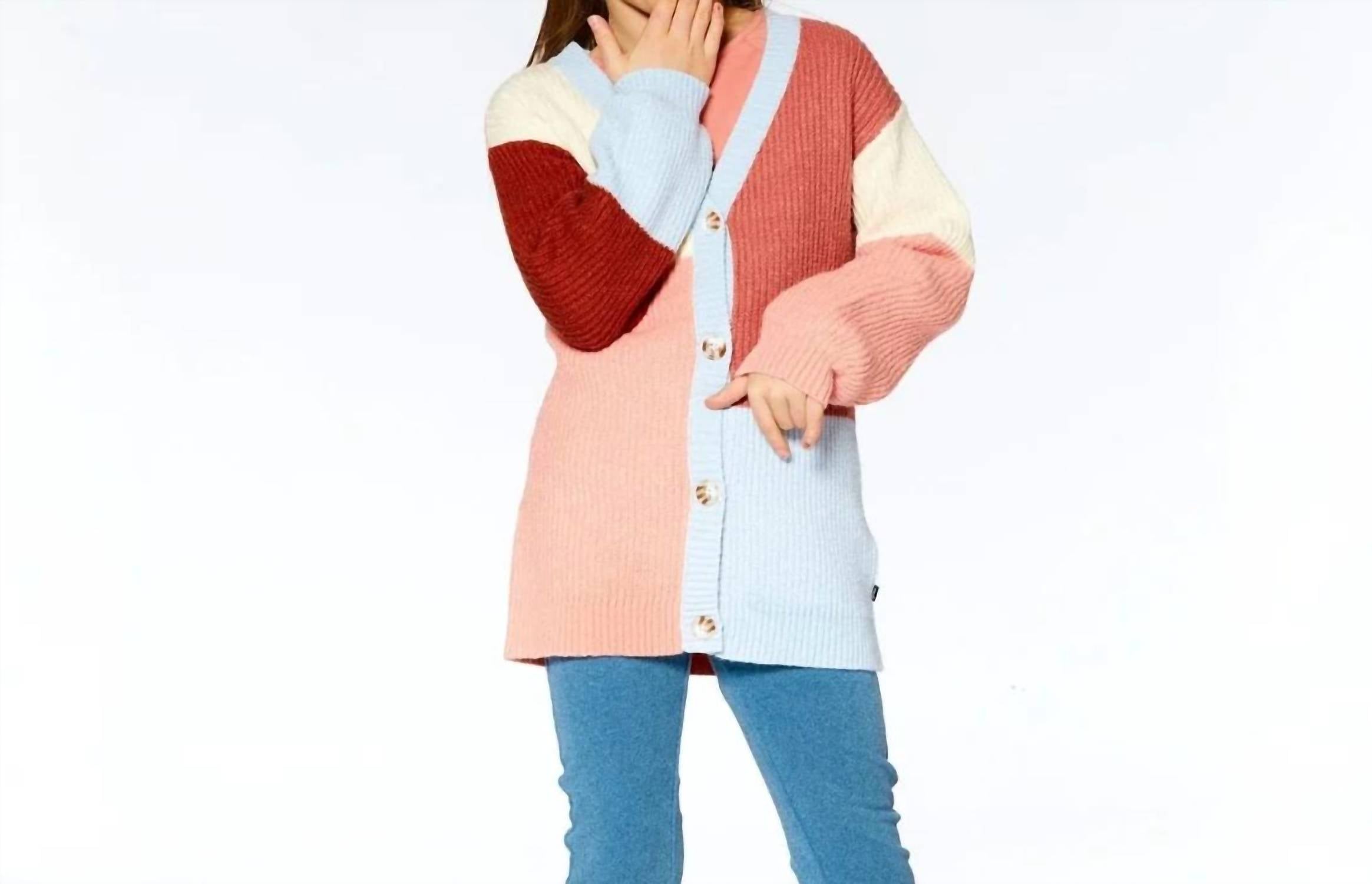 Deux Par Deux - Color Block Knitted Cardigan