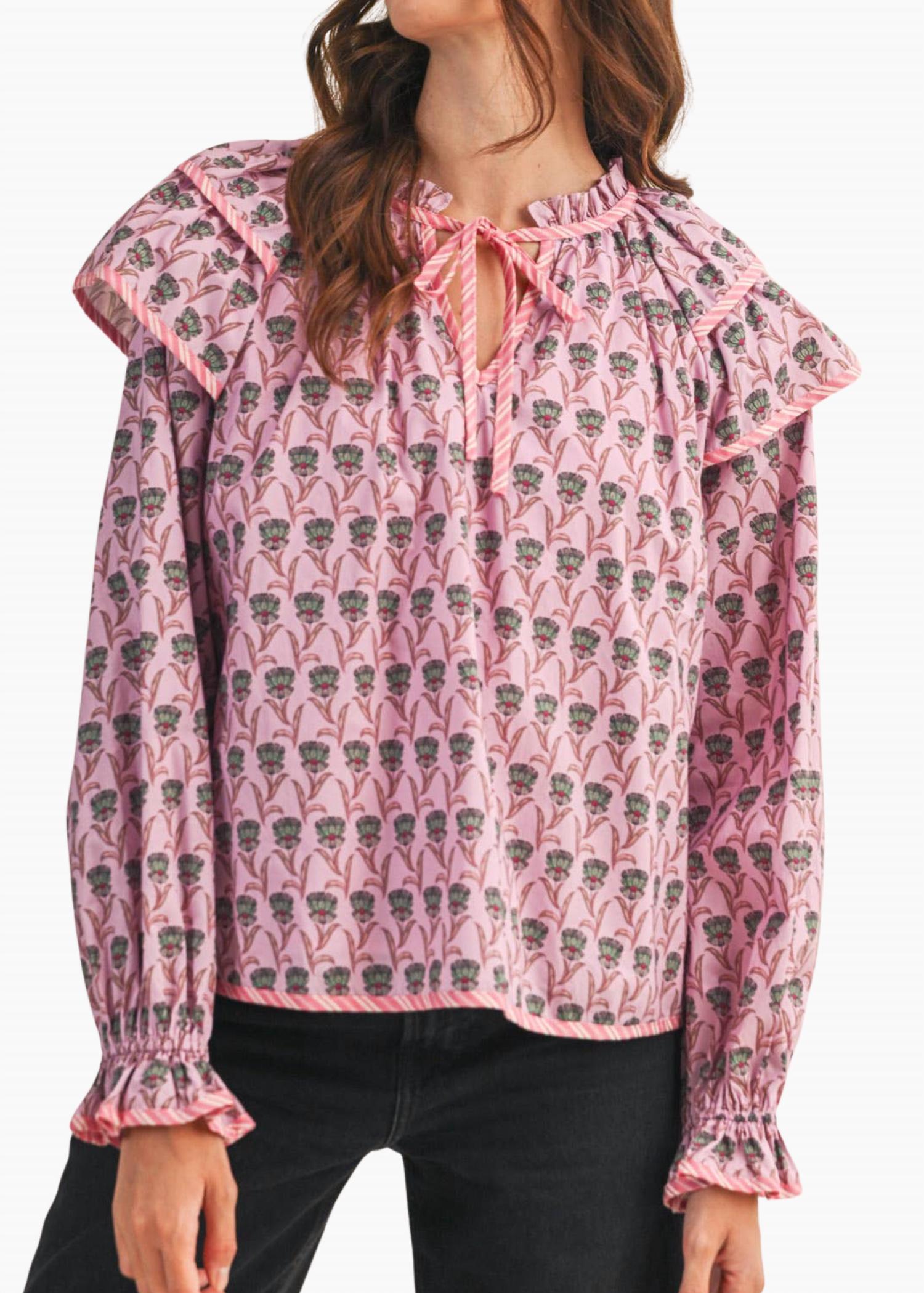 &Merci - Floral Flutter Top