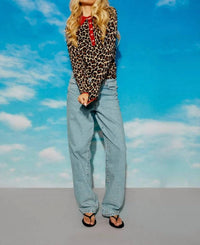 Wispr - Pop Collar Leopard Polo