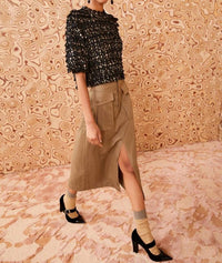 Ulla Johnson Carmella Crinkle Chiffon Blouse in cosmos - women's blouse - alternate view