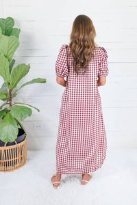 Entro - Gingham Midi Dress