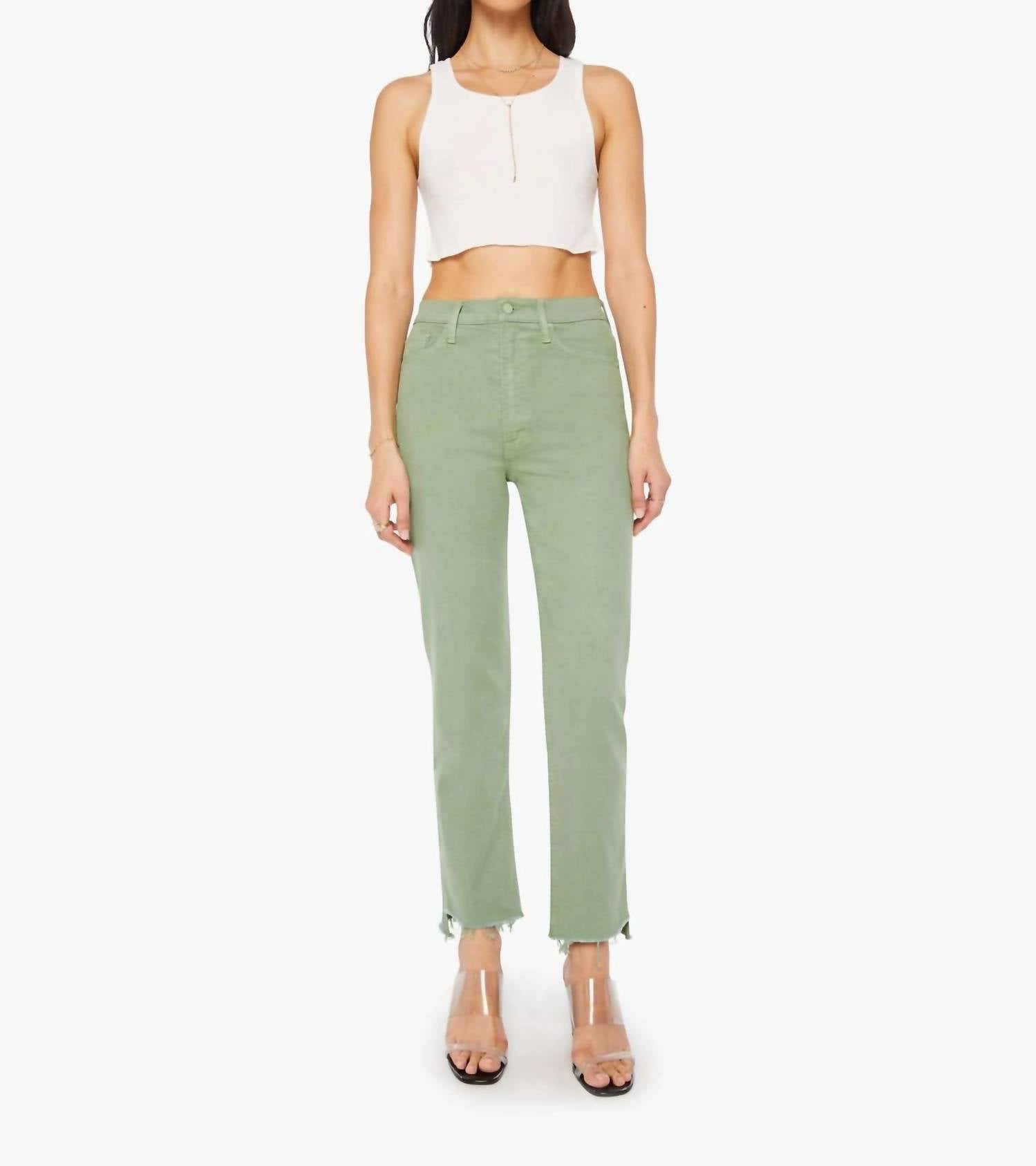 Mother - High Waisted Rider Ankle Fray Jeans