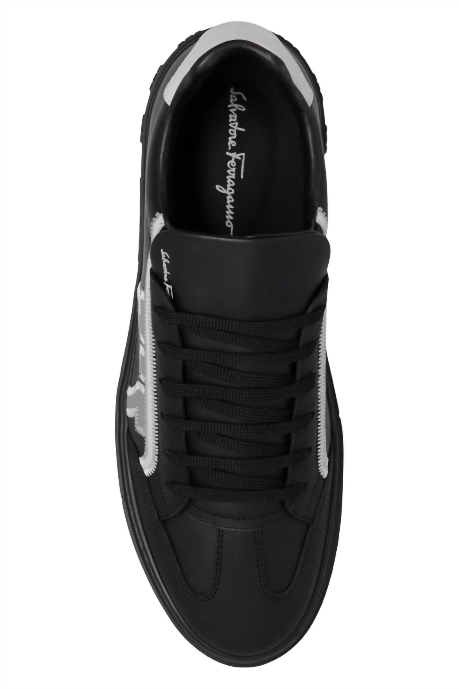 Salvatore Ferragamo - Men's Borg Leather Sneakers
