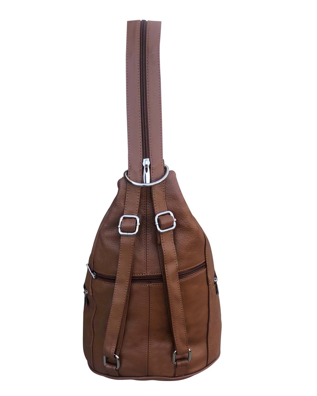 Roma Leathers - Women's Leather Backpack With Multi Compartments