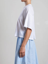 Pharaoh Women's Miles Tissue Jersey Tee in tissue jersey in white - women's t-shirt - alternate view