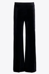 Vilagallo - Women's Velvet Wide Leg Pull-on Trousers