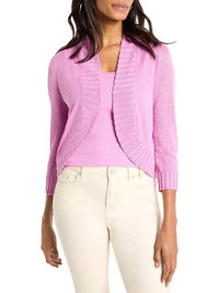 Nic + Zoe Bolero Cardigan Top in camellia - women's cardigan