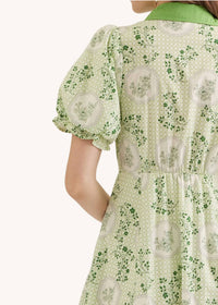 Entro - Puff Sleeve Cotton Midi Dress