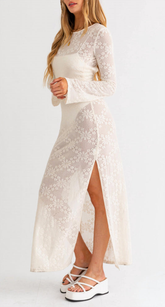 Le Lis - Long Sleeve Lace Cover Up Dress