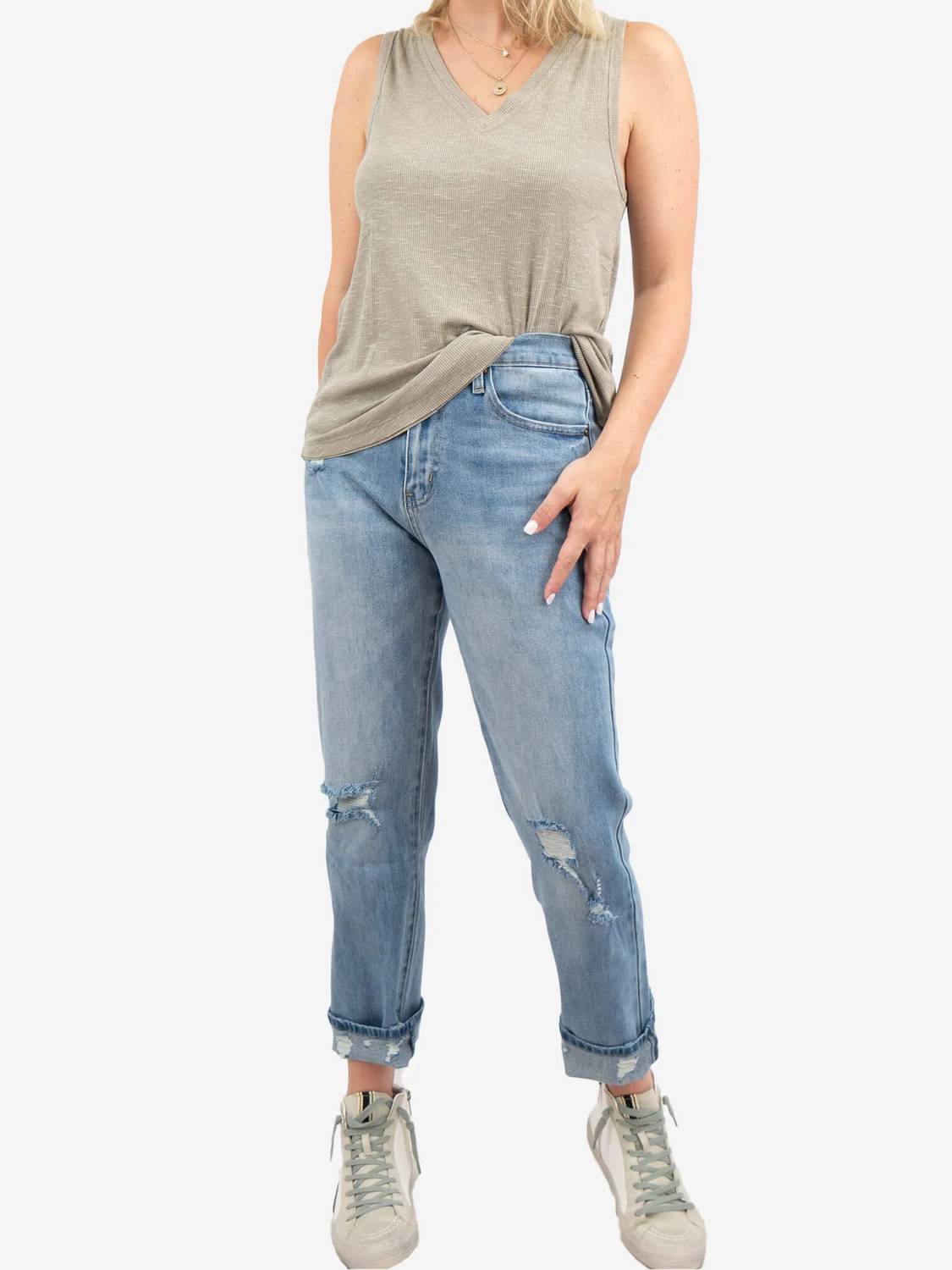 Kancan - Women's High Rise Mom Jeans