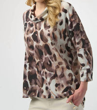 Joseph Ribkoff - Animal Print 3/4 Sleeves Tunic