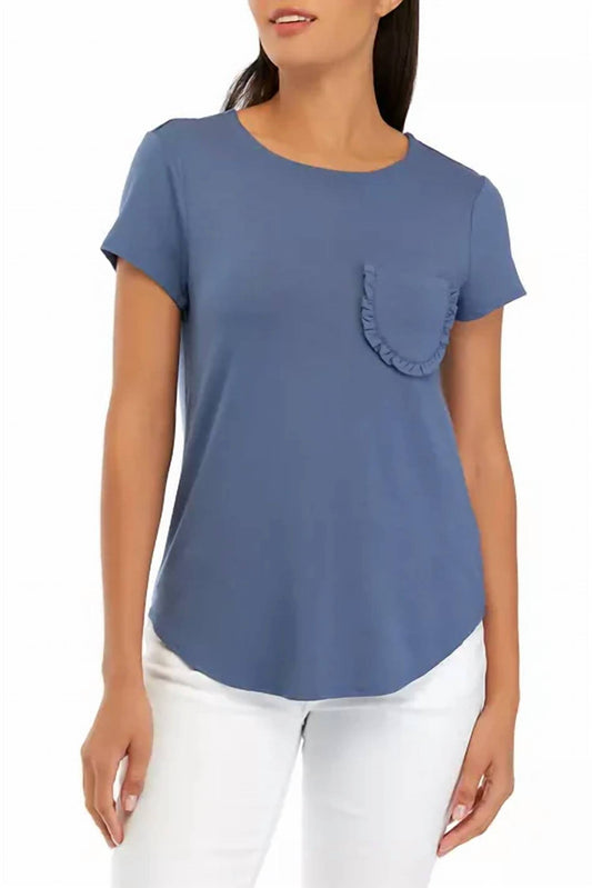 Cupio - Chest Pocket Stretch Crepe Top