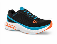 Topo Athletic Men's Specter Road Running Shoes in black blue - men's sneaker - detail view