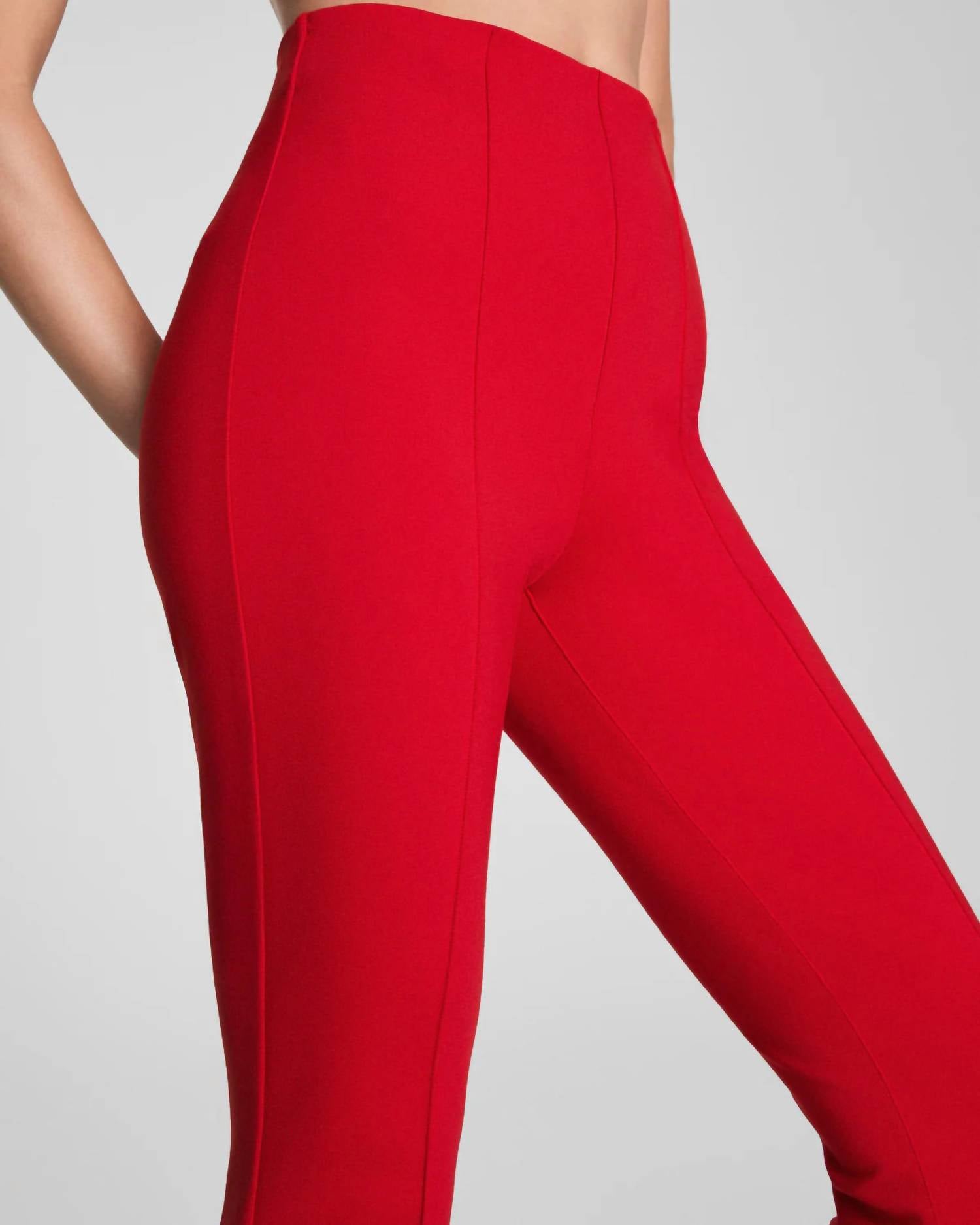 Spanx Ponte Micro Flare Pant in red - women's pants - view 4
