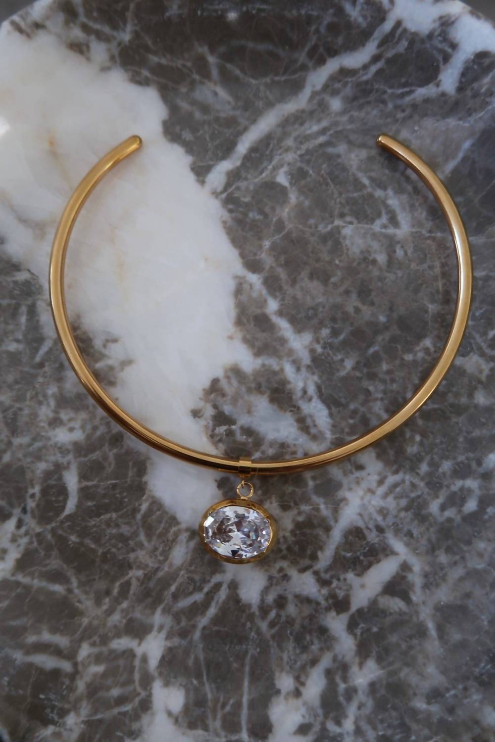 Chansuttpearls Jaclyn Open Back Necklace in gold - women's jewelry