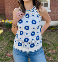 Tribal - Retro Crochet Sweater Tank
