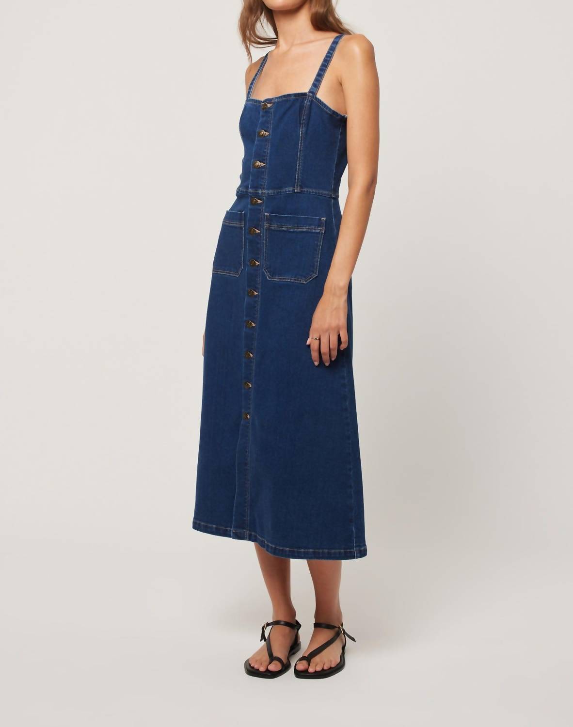 Rolla'S - Mara Button Down Denim Midi Dress