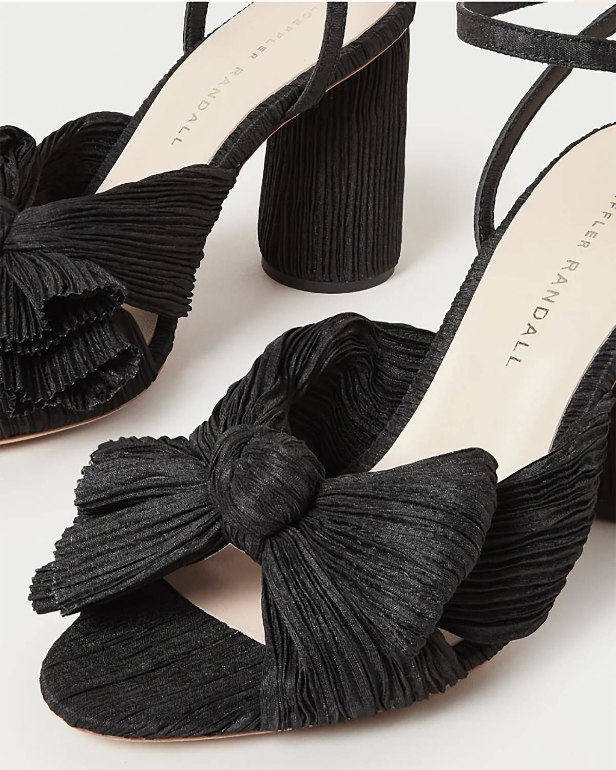 Loeffler Randall Women's Camellia Pleated Bow Heel in black - women's heels - view 5