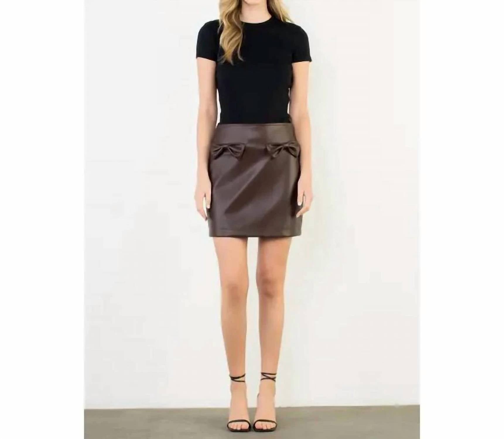 Thml - Leather Bow Skirt