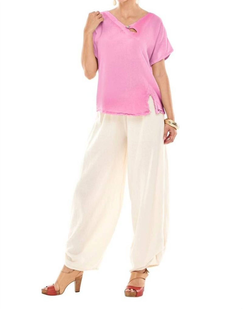 Oh My Gauze! Mike Cotton Top in carnation - women's t-shirt